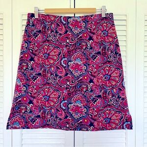 Talbots Paisley Pull-On Skirt